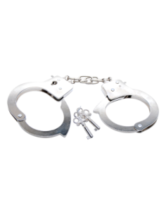 FETISH FANTASY SERIES BEGINNER'S METAL CUFFS SILVER