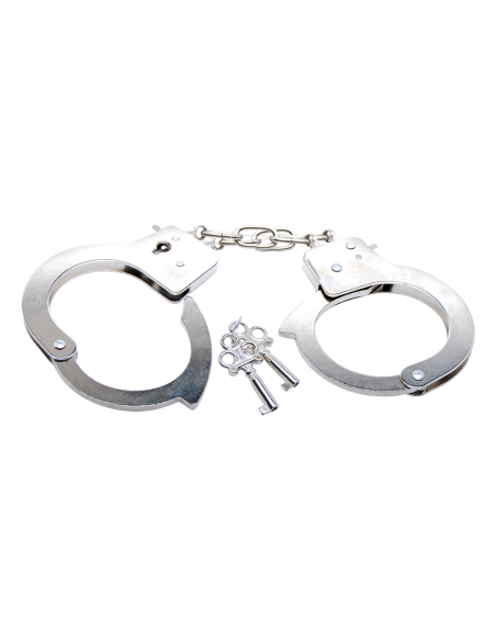 FETISH FANTASY SERIES BEGINNER'S METAL CUFFS SILVER