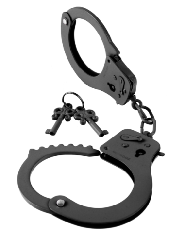 FETISH FANTASY SERIES DESIGNER METAL HANDCUFFS BLACK