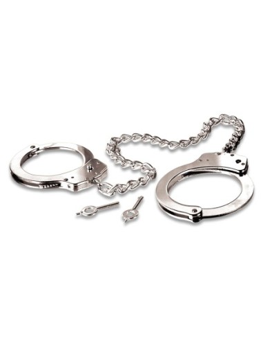 FETISH FANTASY SERIES METAL LEG CUFFS SILVER