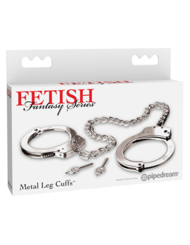 FETISH FANTASY SERIES METAL LEG CUFFS SILVER
