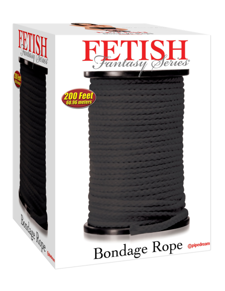 FETISH FANTASY SERIES BONDAGE ROPE 200 FEET BLACK