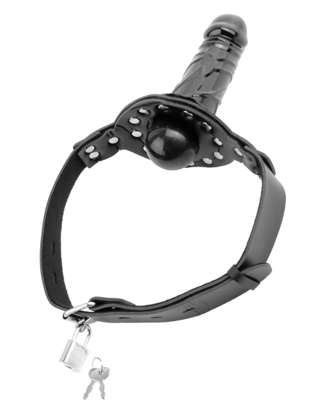 FETISH FANTASY SERIES DELUXE BALL MORDAZA CON CONSOLADOR NEGRO