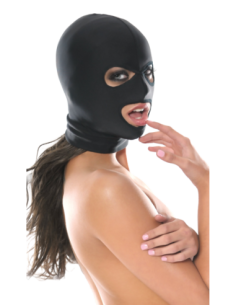 FETISH FANTASY SERIES SPANDEX CAMPANA DE 3 AGUJEROS NEGRO