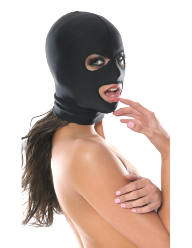 FETISH FANTASY SERIES SPANDEX 3 HOLE HOOD BLACK