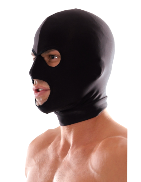 FETISH FANTASY SERIES SPANDEX CAMPANA DE 3 AGUJEROS NEGRO