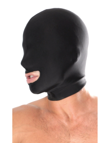 FETISH FANTASY SERIES SPANDEX OPEN MOUTH HOOD BLACK