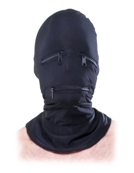 FETISH FANTASY SERIES ZIPPER FACE HOOD BLACK