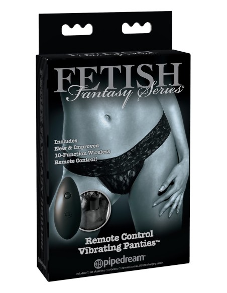FETISH FANTASY SERIES EDICIÓN LIMITADA BRAGAS VIBRADORAS MANDO A DISTANCIA NEGRO