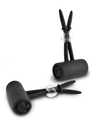 FETISH FANTASY SERIES LIMITED EDITION VIBRATING SILICONE NIPPLE LASSOS BLACK