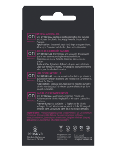 SENSUVA ON ORIGINAL AROUSAL OIL 5ML