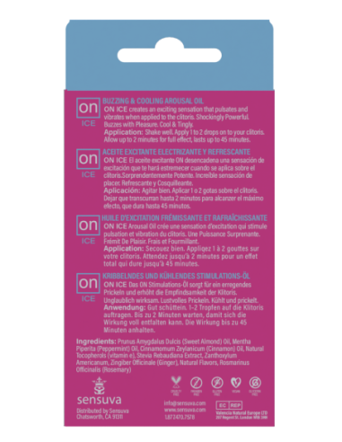 SENSUVA ON ICE AROUSAL OIL 5ML