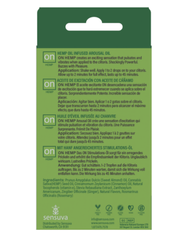 SENSUVA EN ACEITE DE EXCITACIÓN DE CÁÑAMO 5ML