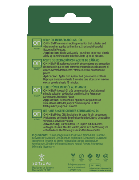 SENSUVA ON HEMP AROUSAL OIL 5ML