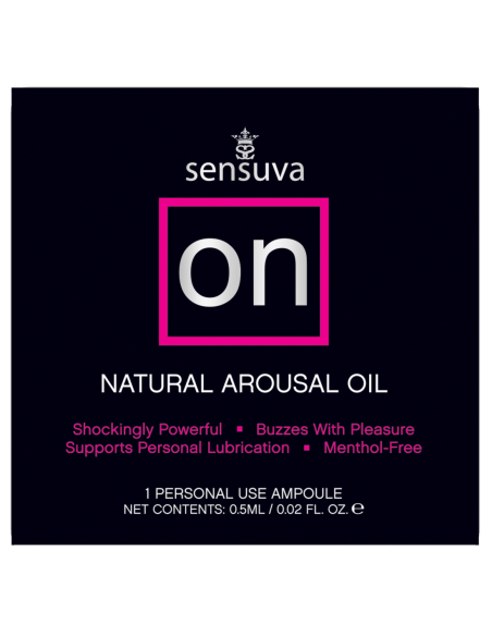 SENSUVA EN EL PAQUETE ORIGINAL DE AMPOLLAS DE ACEITE DE EXCITACIÓN