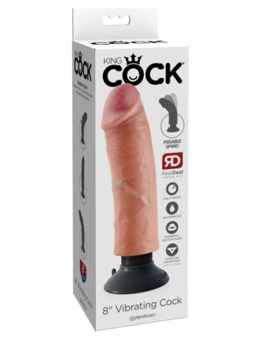KING COCK 8 PULGADAS VIBRADOR COCK LIGHT