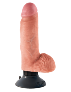 KING COCK POLLA VIBRADORA DE 7 PULGADAS CON BOLAS DE LUZ