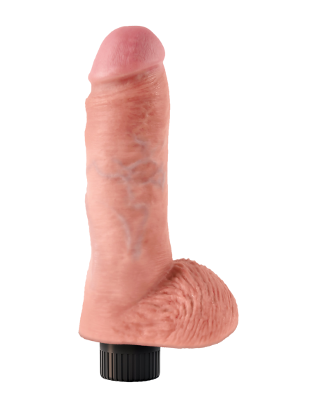 KING COCK 8 INCH VIBRATING COCK WITH BALLS LIGHT