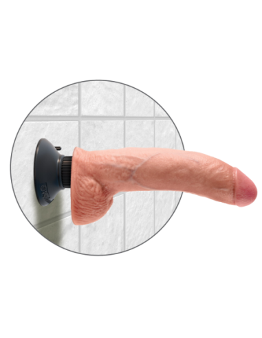 KING COCK 9 INCH VIBRATING COCK WITH BALLS LIGHT