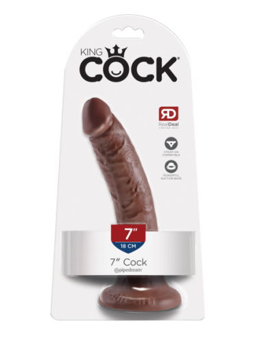 KING COCK 7 INCH COCK BROWN