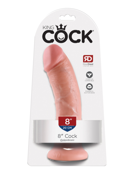 KING COCK POLLA DE 8 PULGADAS LUZ