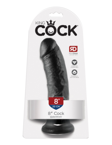 KING COCK 8 INCH COCK BLACK
