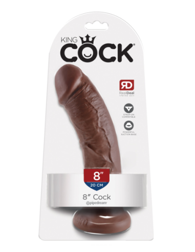 KING COCK 8 INCH COCK BROWN