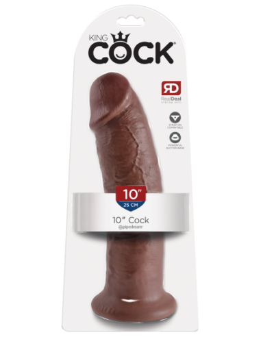 KING COCK 10 INCH COCK BROWN