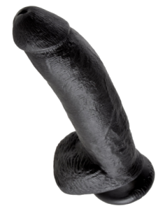 KING COCK POLLA DE 9 PULGADAS CON BOLAS NEGRO 2