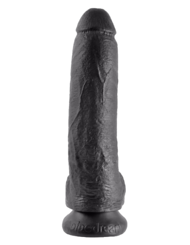 KING COCK POLLA DE 9 PULGADAS CON BOLAS NEGRO