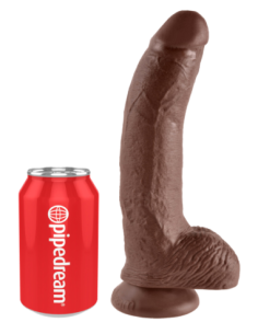 KING COCK 9 INCH COCK WITH BALLS BROWN