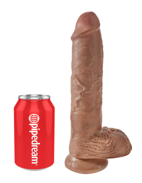 KING COCK 10 INCH COCK WITH BALLS TAN