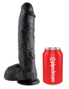 KING COCK 10 INCH COCK WITH BALLS BLACK