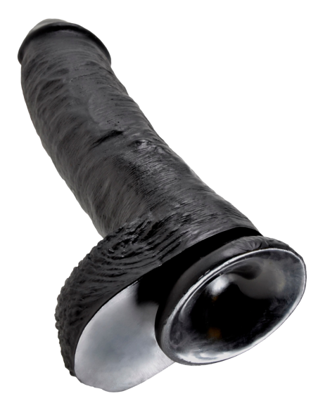 KING COCK 10 INCH COCK WITH BALLS BLACK