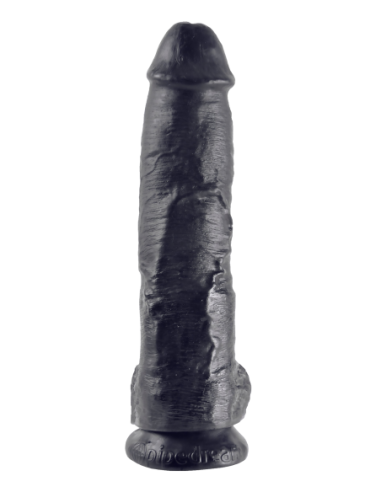 KING COCK POLLA DE 10 PULGADAS CON BOLAS NEGRO