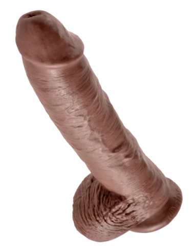 KING COCK 10 INCH COCK WITH BALLS BROWN