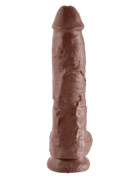 KING COCK 10 INCH COCK WITH BALLS BROWN