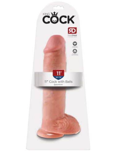 KING COCK POLLA DE 11 PULGADAS CON BOLAS LIGERAS