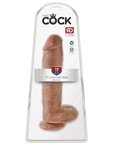 KING COCK 11 INCH COCK WITH BALLS TAN