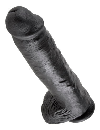 KING COCK POLLA DE 11 PULGADAS CON BOLAS NEGRO