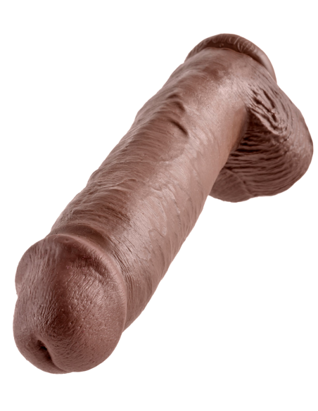KING COCK 11 INCH COCK WITH BALLS BROWN