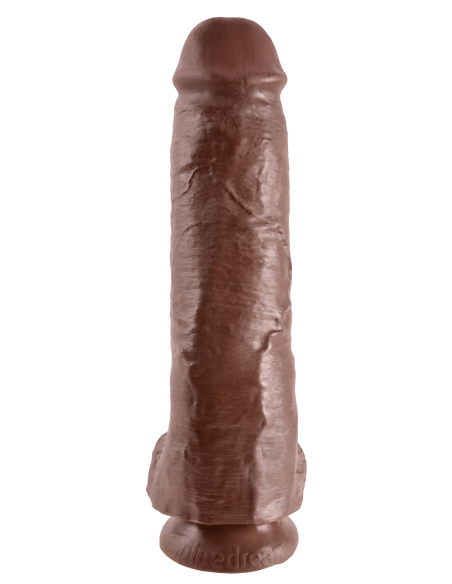 KING COCK 11 INCH COCK WITH BALLS BROWN