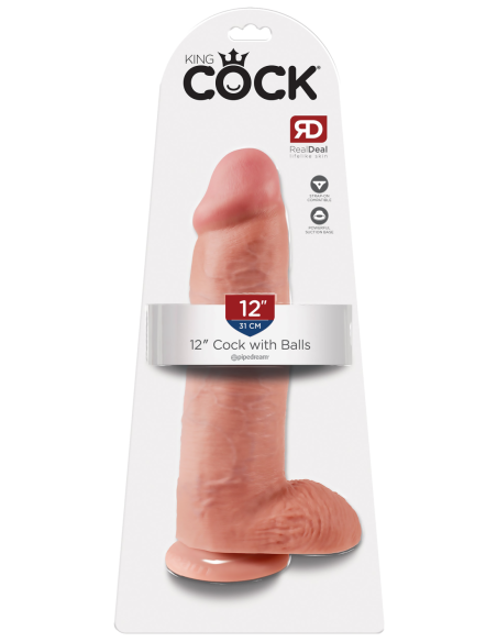 KING COCK 12 INCH COCK WITH BALLS LIGHT