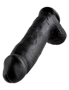 KING COCK POLLA DE 12 PULGADAS CON BOLAS NEGRO 2