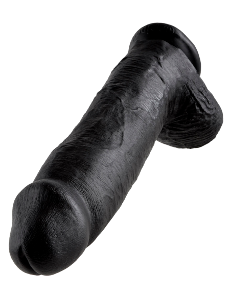 KING COCK POLLA DE 12 PULGADAS CON BOLAS NEGRO
