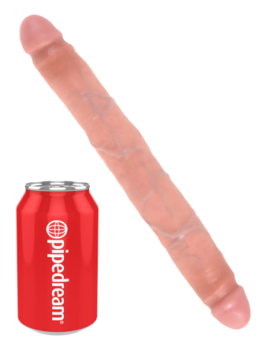 KING COCK 12 INCH SLIM DOUBLE DILDO LIGHT