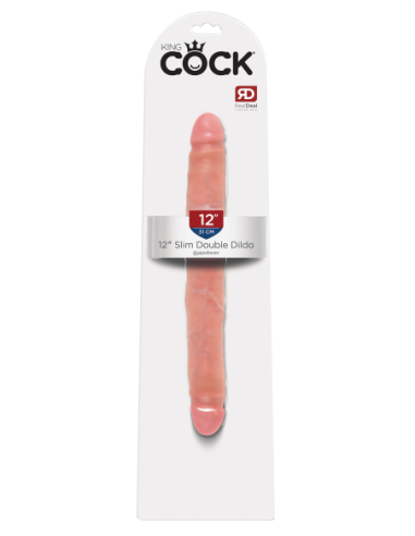 KING COCK 12 INCH SLIM DOUBLE DILDO LIGHT