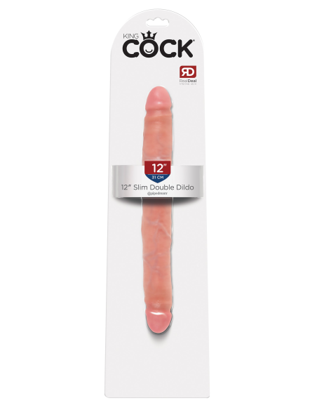 KING COCK 12 PULGADAS DELGADO DOBLE CONSOLADOR LIGERO