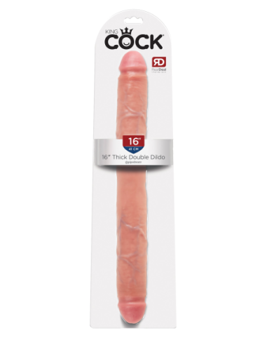 KING COCK 16 INCH THICK DOUBLE DILDO LIGHT