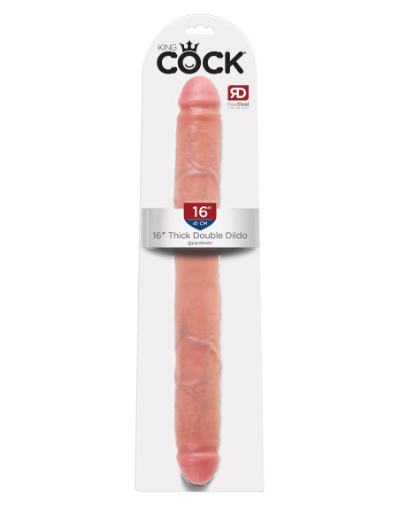 KING COCK 16 INCH THICK DOUBLE DILDO LIGHT